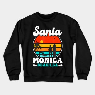 Santa Monica California Beach Summer Vacation Crewneck Sweatshirt